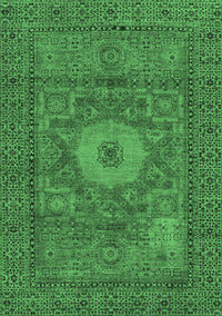 Abstract Emerald Green Modern Rug, abs1303emgrn