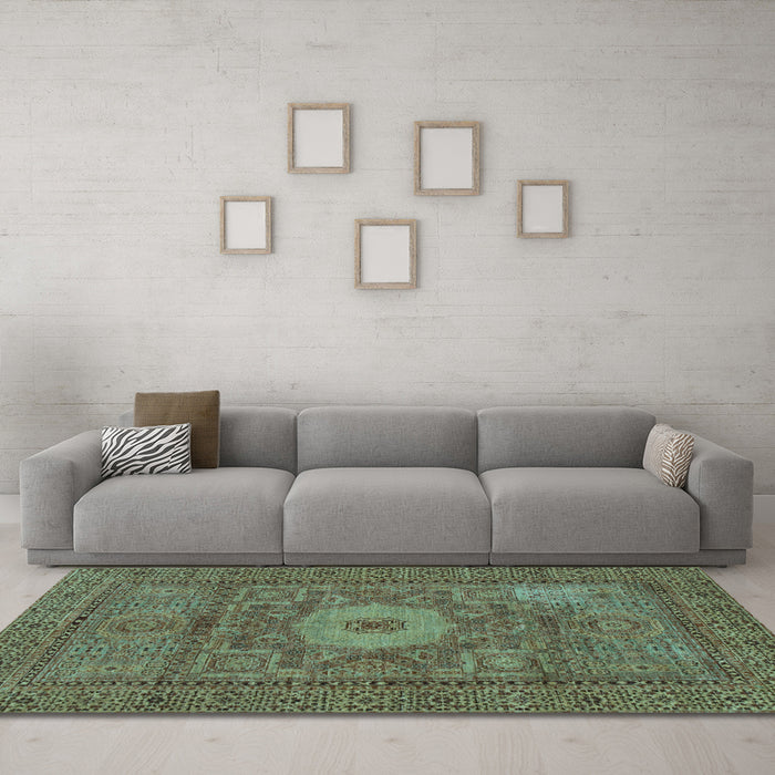 Machine Washable Abstract Light Blue Modern Rug in a Living Room, wshabs1303lblu