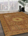 Abstract Orange Modern Rug in Family Room, abs1303