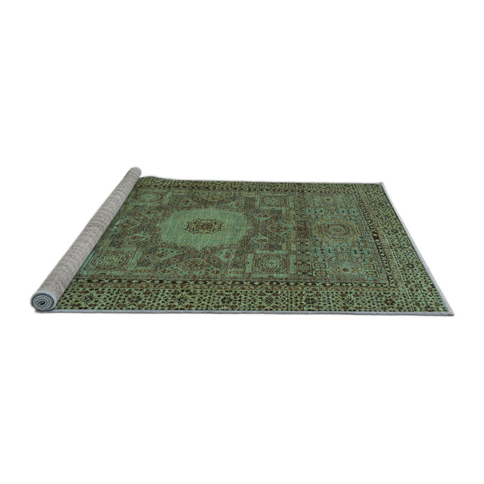Sideview of Machine Washable Abstract Light Blue Modern Rug, wshabs1303lblu