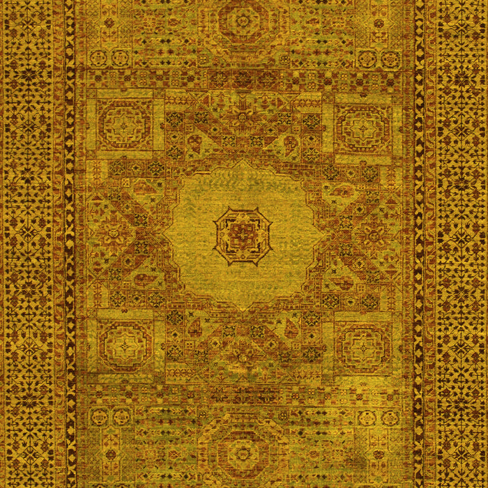 Machine Washable Abstract Yellow Modern Rug, wshabs1303yw