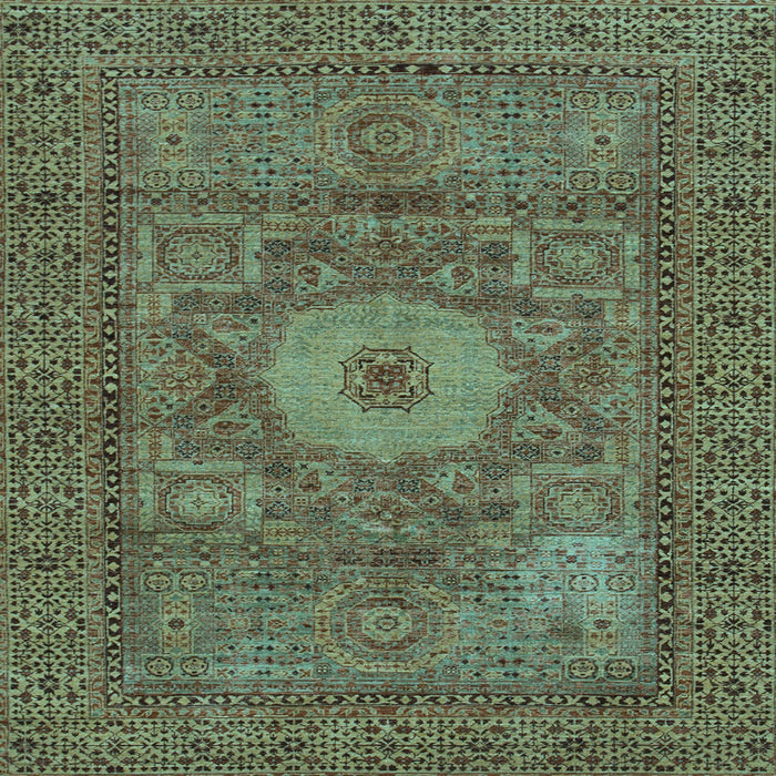 Square Machine Washable Abstract Light Blue Modern Rug, wshabs1303lblu