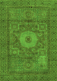 Abstract Green Modern Rug, abs1303grn