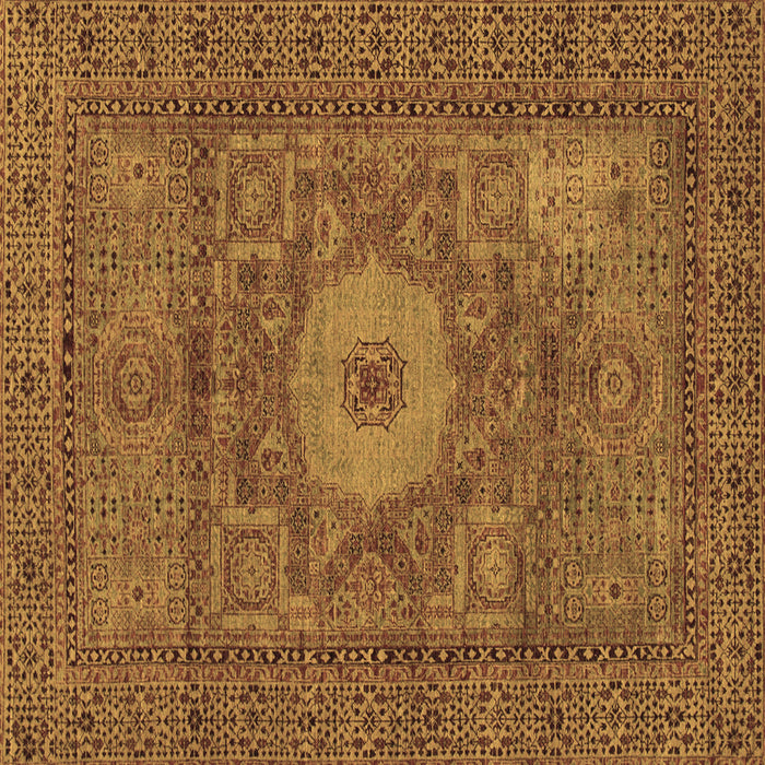 Square Machine Washable Abstract Brown Modern Rug, wshabs1303brn