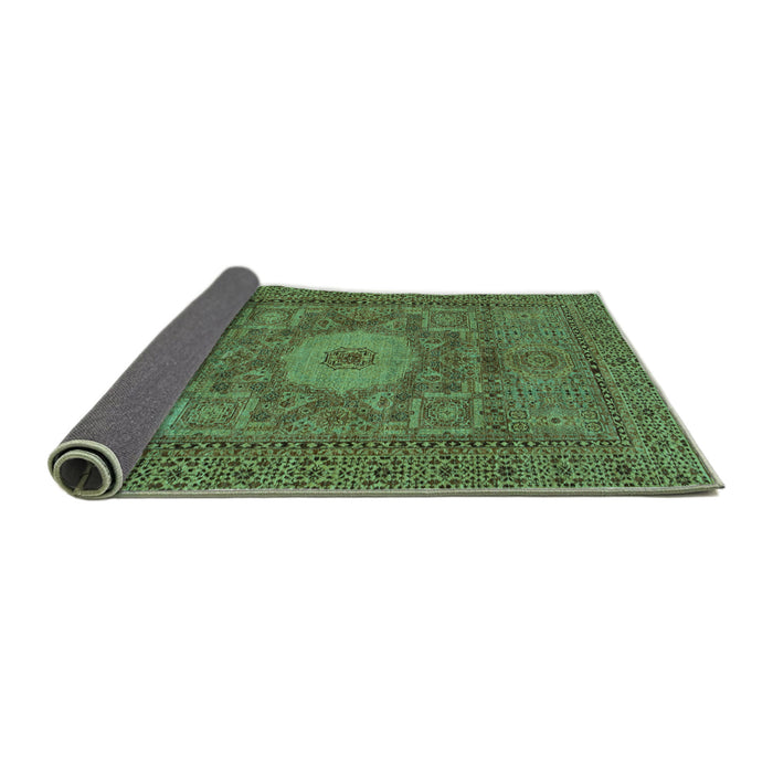 Sideview of Abstract Turquoise Modern Rug, abs1303turq