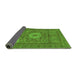 Sideview of Abstract Green Modern Rug, abs1303grn