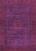 Machine Washable Abstract Purple Modern Area Rugs, wshabs1304pur