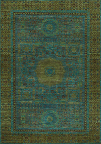 Abstract Light Blue Modern Rug, abs1304lblu