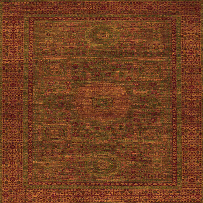 Square Abstract Orange Modern Rug, abs1304org