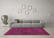 Machine Washable Abstract Pink Modern Rug in a Living Room, wshabs1304pnk