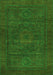 Machine Washable Abstract Green Modern Area Rugs, wshabs1304grn