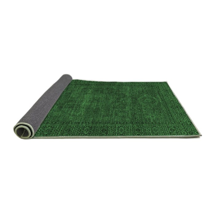 Sideview of Abstract Emerald Green Modern Rug, abs1304emgrn