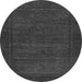 Round Abstract Gray Modern Rug, abs1304gry