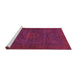 Sideview of Machine Washable Abstract Pink Modern Rug, wshabs1304pnk