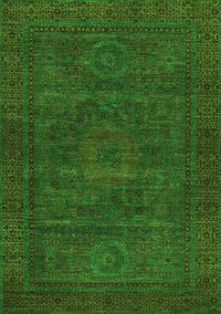 Abstract Green Modern Rug, abs1304grn