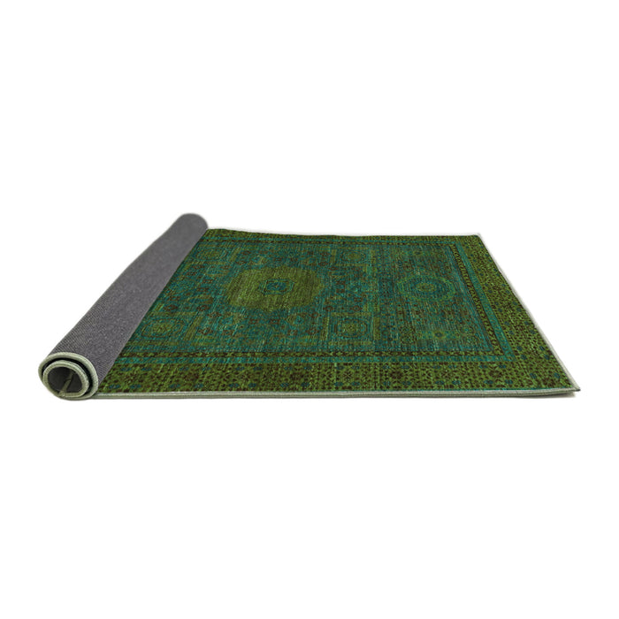 Sideview of Abstract Turquoise Modern Rug, abs1304turq
