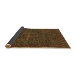 Sideview of Abstract Brown Modern Rug, abs1304brn