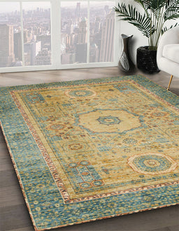 Abstract Brown Modern Rug in Family Room, abs1305