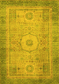 Abstract Yellow Modern Rug, abs1305yw