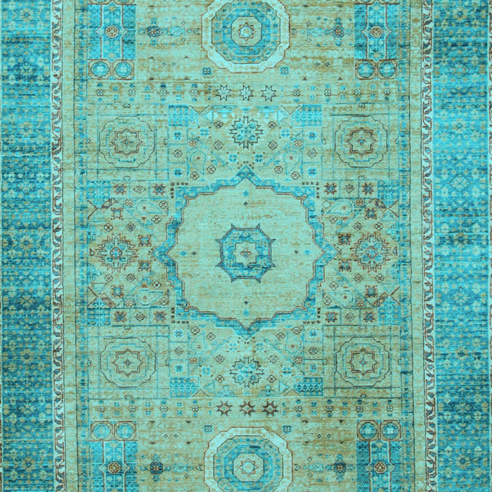 Abstract Light Blue Modern Rug, abs1305lblu