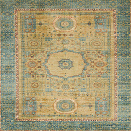 Square Machine Washable Abstract Brown Rug, wshabs1305
