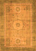 Machine Washable Abstract Orange Modern Area Rugs, wshabs1305org