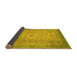 Sideview of Abstract Yellow Modern Rug, abs1305yw