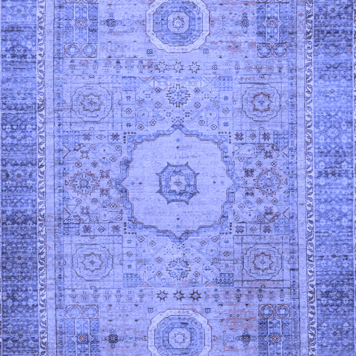 Abstract Blue Modern Rug, abs1305blu