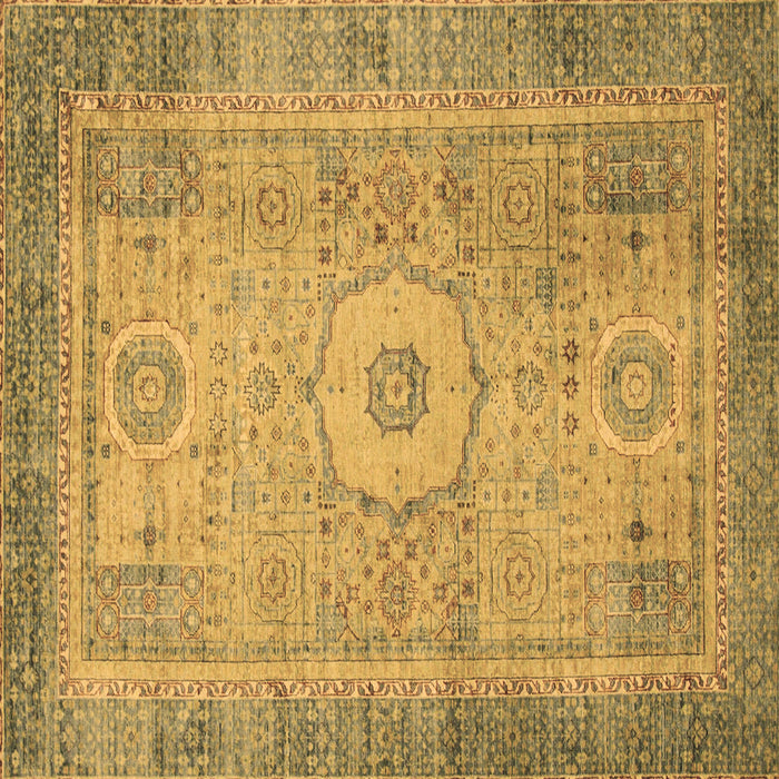 Square Abstract Brown Modern Rug, abs1305brn