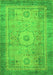 Machine Washable Abstract Green Modern Area Rugs, wshabs1305grn