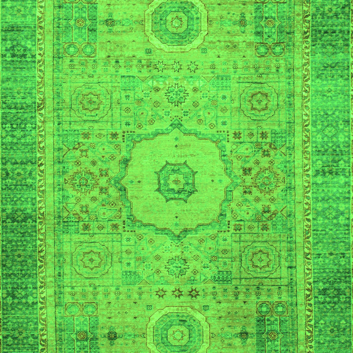 Machine Washable Abstract Green Modern Area Rugs, wshabs1305grn