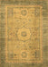 Machine Washable Abstract Brown Modern Rug, wshabs1305brn