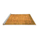 Sideview of Machine Washable Abstract Orange Modern Area Rugs, wshabs1305org