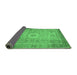 Sideview of Abstract Emerald Green Modern Rug, abs1305emgrn