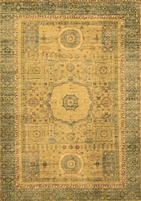 Abstract Brown Modern Rug, abs1305brn