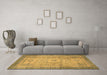 Machine Washable Abstract Brown Modern Rug in a Living Room,, wshabs1305brn