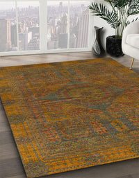 Abstract Light Brown Modern Rug, abs1306