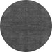 Round Machine Washable Abstract Gray Modern Rug, wshabs1306gry