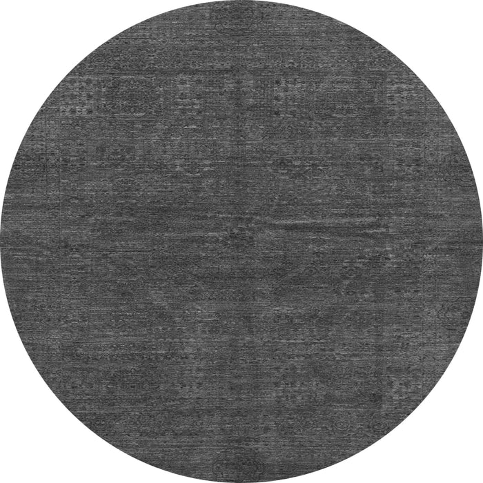 Round Abstract Gray Modern Rug, abs1306gry