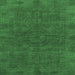 Square Machine Washable Abstract Emerald Green Modern Area Rugs, wshabs1306emgrn