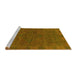 Sideview of Machine Washable Abstract Yellow Modern Rug, wshabs1306yw