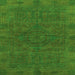 Square Machine Washable Abstract Green Modern Area Rugs, wshabs1306grn