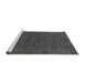 Sideview of Machine Washable Abstract Gray Modern Rug, wshabs1306gry