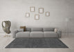 Machine Washable Abstract Gray Modern Rug in a Living Room,, wshabs1306gry