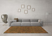 Machine Washable Abstract Brown Modern Rug in a Living Room,, wshabs1306brn