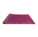 Sideview of Abstract Pink Modern Rug, abs1306pnk