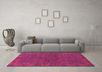 Machine Washable Abstract Pink Modern Rug, wshabs1306pnk