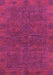 Machine Washable Abstract Pink Modern Rug, wshabs1306pnk