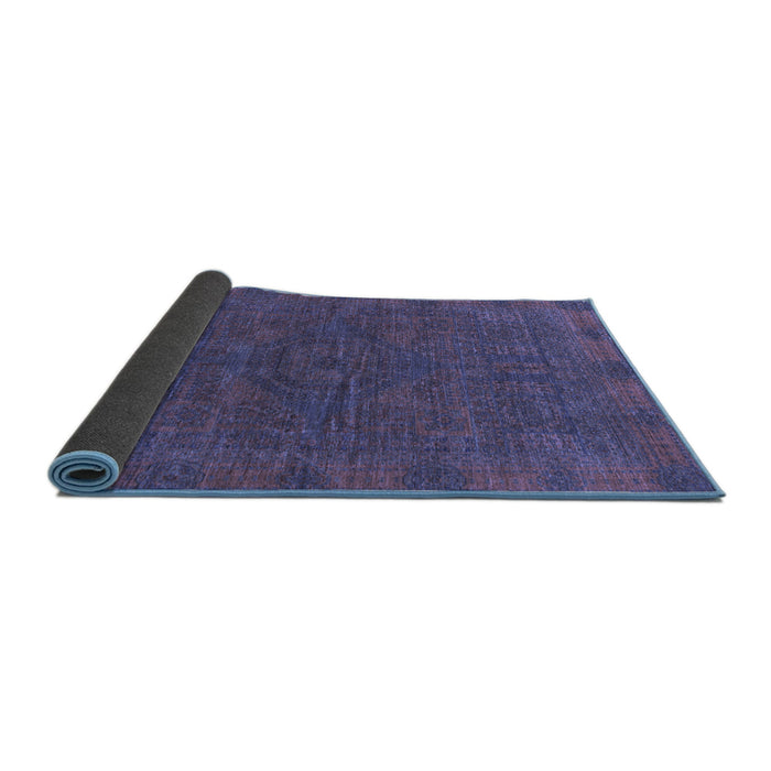 Sideview of Abstract Blue Modern Rug, abs1306blu