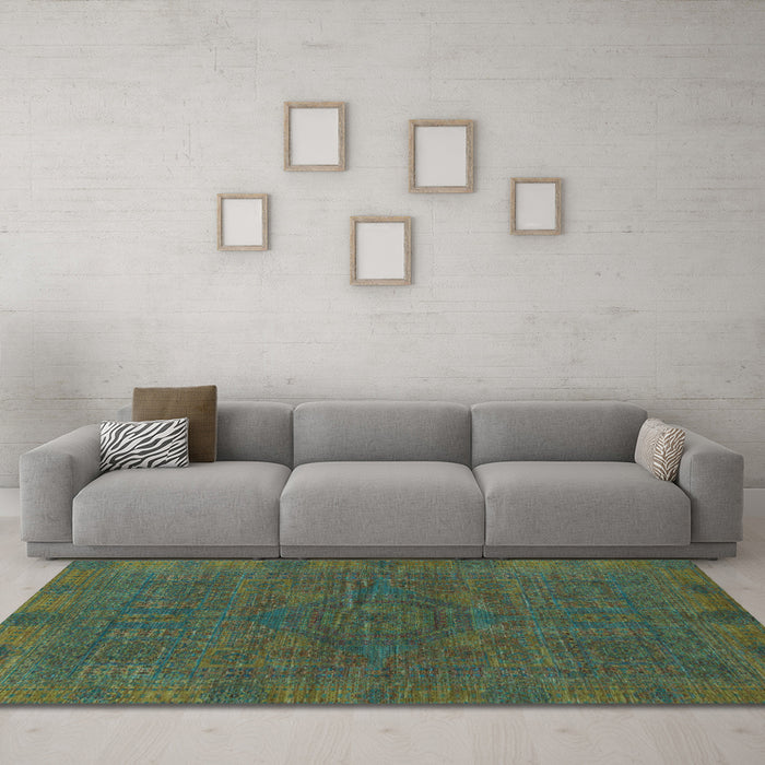 Machine Washable Abstract Light Blue Modern Rug in a Living Room, wshabs1306lblu